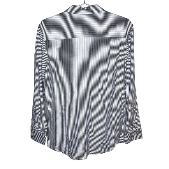 TAHARI Pinstripe Striped Button Up Shirt Long Sleeve - Picture 2 of 8